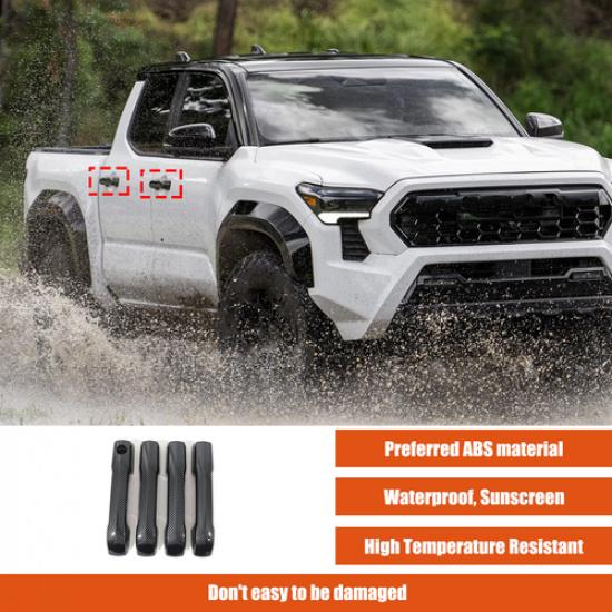 ABS Carbon Style Car Door Handle Cover Door Handle Trim For Toyota Tacoma 2024+