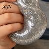 Dumpling Fidget Toy Glitter Squeeze Soft Stretchy Steamed Bun TPR Stress Ball Decompression Simulation Dough Desk