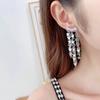 New Metal Sequins Pentagram Earrings Star Waterfall Tassels Exaggerated Earrings