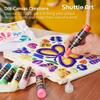 Shuttle Art Fabric Paint 3D 3D 66 Colors Set 30ml Cloth Enog Fabric Paint Metallic Color Washable Durable Comes with Paint Brush, Stencil and Palette
