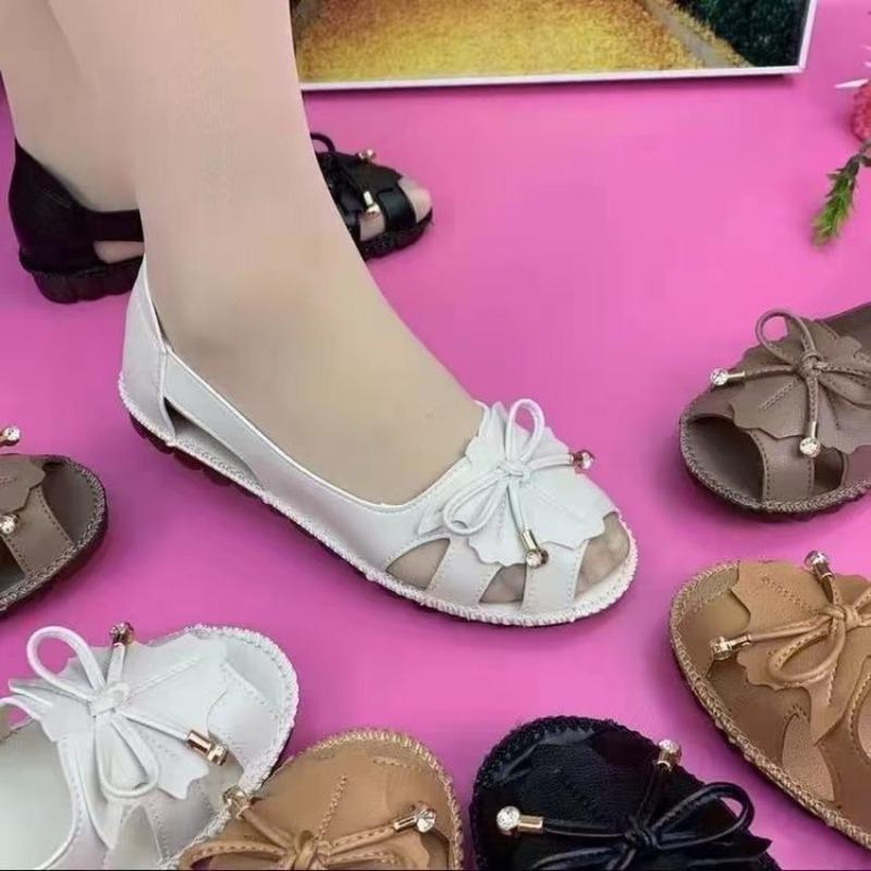 Sandals Soft-soled Anti-slip Fish-mouth Shoes Comfortable Crocs Hollowed-out Shoes