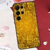 Gold Floral Pattern Case For Samsung Galaxy S20 FE S21 S22 S23 Ultra S9 S10 Note 10 Plus Note 20 Ultra Cover
