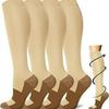 Women's Copper Ion Compression Thigh-High Sports Socks