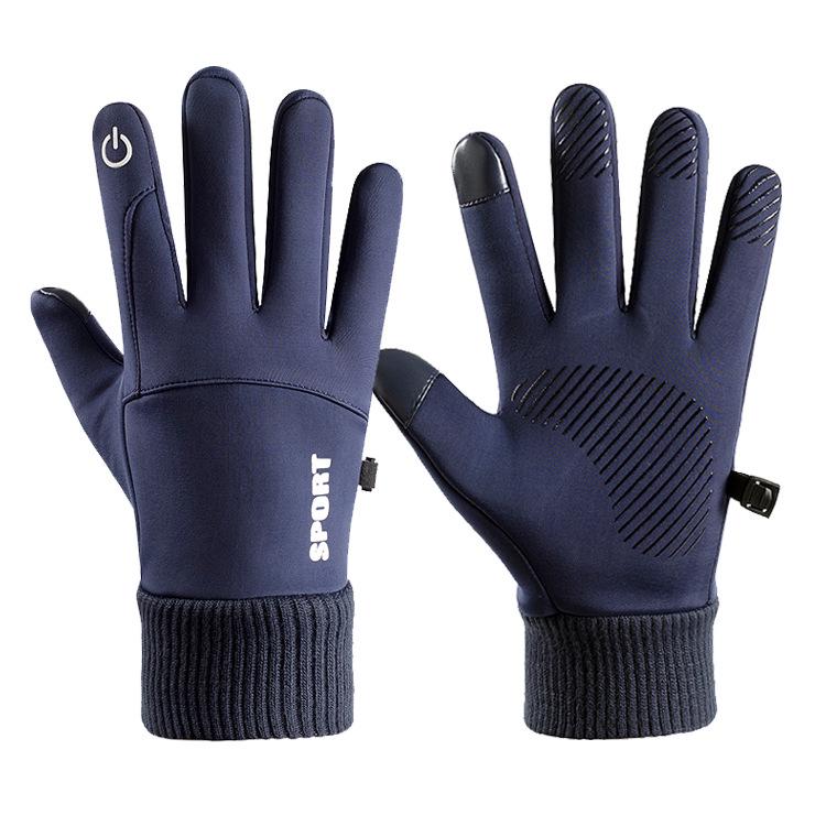 Unisex Waterproof Touchscreen Gloves: Fleece-Lined, Anti-Slip for Outdoor Winter Sports One Size