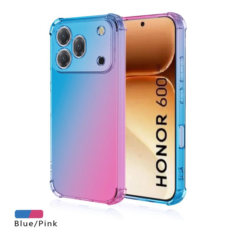 Four-corners Shockproof Gradient TPU Case for Honor 600 Pro 600 Lite 600e Protective Clear Cover Fundas Coque Capa