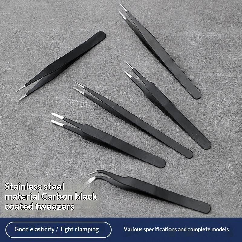 Anti Static Esd Tweezers Set High Precision Tips Multiple Sizes For Electronics Repair Jewelry Making Craft Work