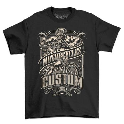 1991 Custom Motorcycles Skull Rider Men's T-Shirt Mens Womens Tees Top Vintage Motor Bikes Tee Shirt