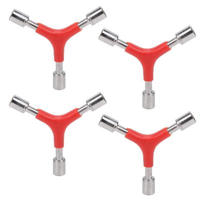 4PCS Multifunctional Bicycle Spanner 3-Way Hex Wrench Portable External Hex Wrench Bike Repair