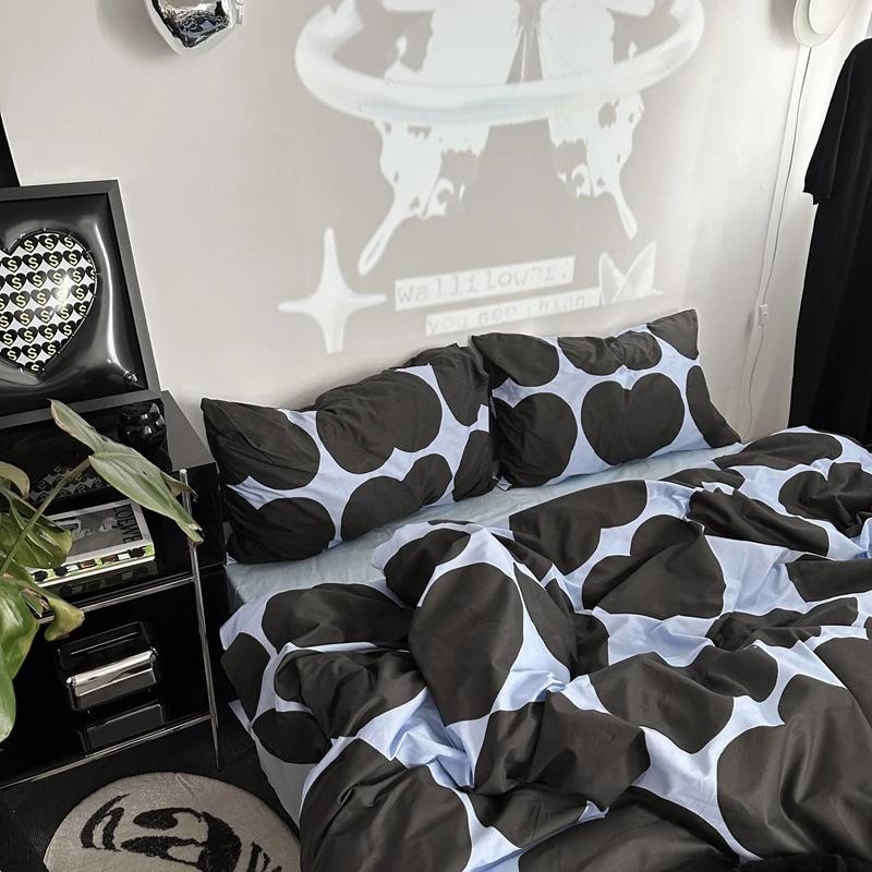 Bettwäsche Bettbezug Streifen Jungen Mädchen Einzelgröße Queen-Size Bettbezug Kissenbezug Bettwäsche Erwachsene Mode Heimtextil Nordisch Sling