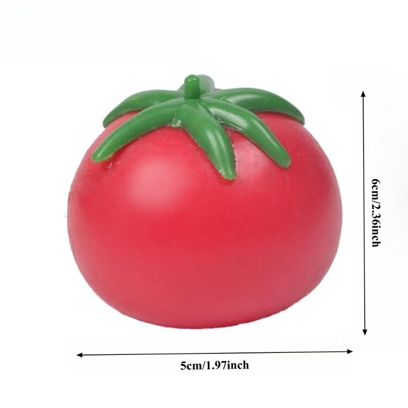 1 st Tomaat Squishy Stressbal - Zacht Fidget Sensorisch Speelgoed voor ADHD Autisme Langzame Terugslag Knijpspeeltje voor Volwassenen Kinderen Kerstcadeau red