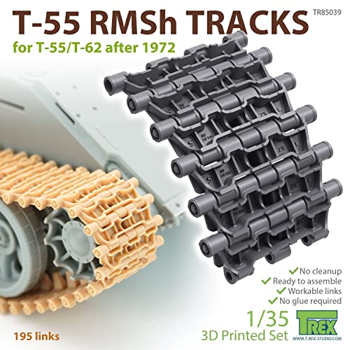 T-Rex Studio 1/35 Scale Workable Tracks for T-55/62/T-55RMSh (1972 and later models) Plastic Model Parts TR85039
