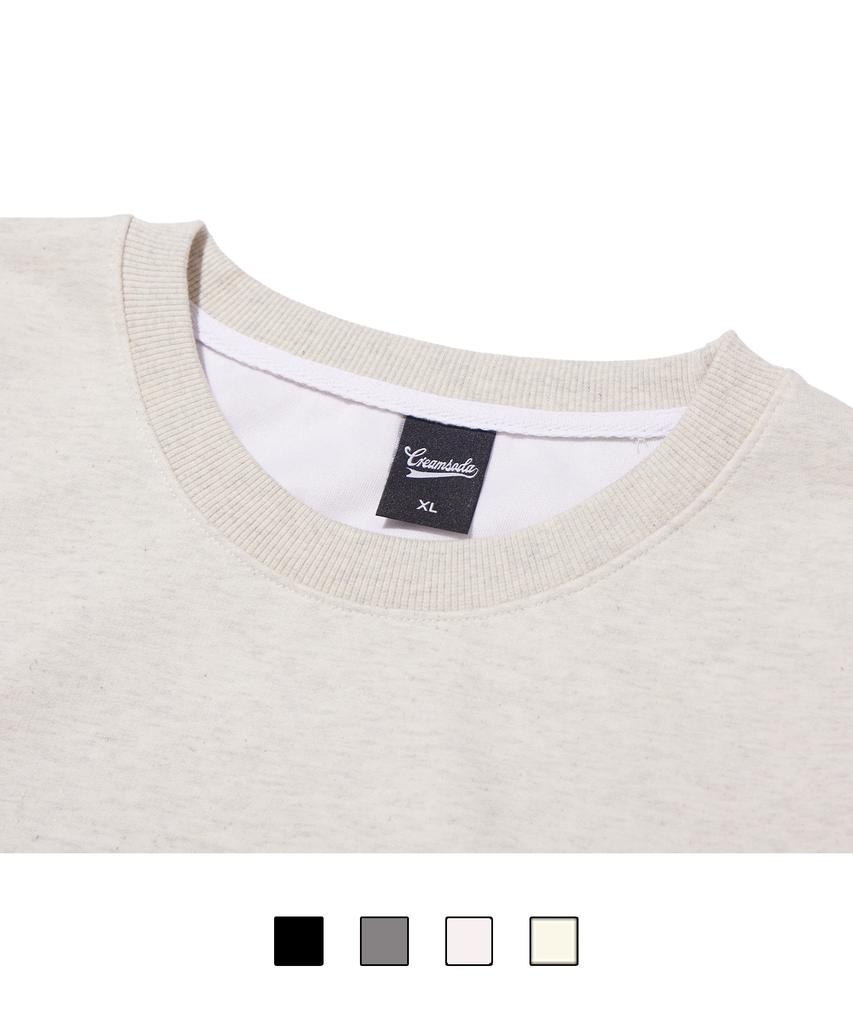 CREAM SODA LAB Blank All Season Sweatshirt Oatmeal