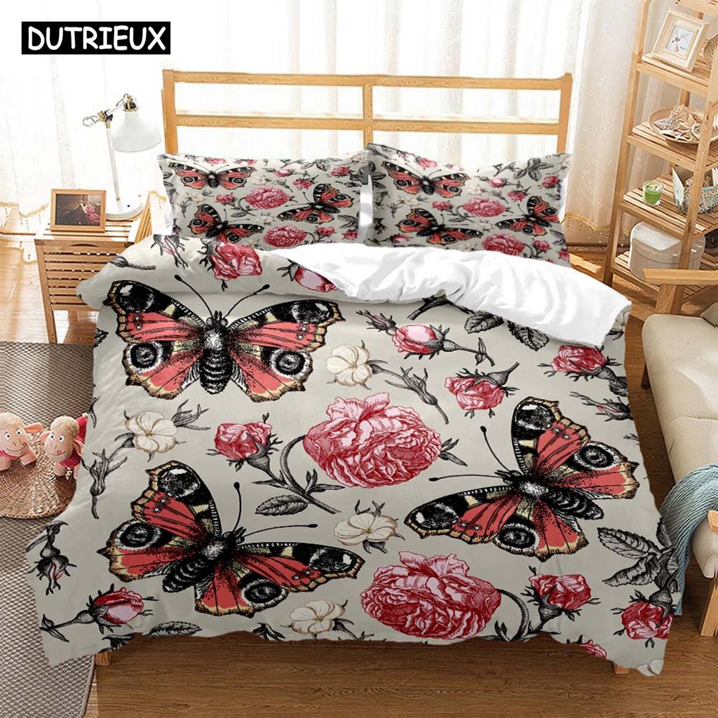 Plant Flowers Digital Print Polyester Bedding Sets Child Kids Covers Boys Bed Linen Set For Teens Bedding Set