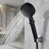 Adjustable High Pressure Shower Head 5 Modes Water Saving One-Key Stop Spray Nozzle with Hose - Bathroom Shower Accessories