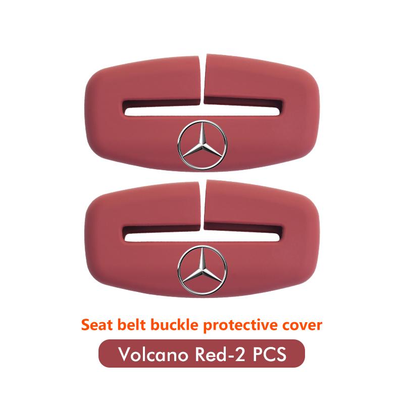 2pcs Car Safety Belt Protection Clip Seat Belt Lock Accessories For Mercedes Benz C180 C300 W124 W176 C200 C260 GLC CLE CLA AMG