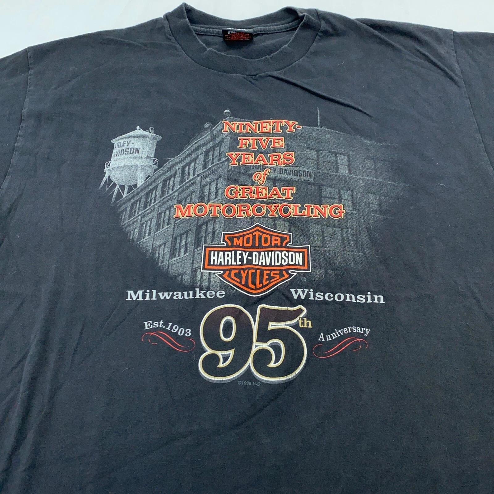 

vintage 90s HARLEY DAVIDSON MOTORCYCLE DETROIT MICHIGAN MOTOR CITY T-Shirt XL M