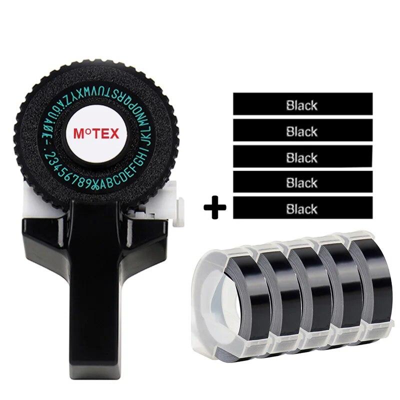 

Многоцветная машина для тиснения этикеток MoTex E101, совместимая с 9-миллиметровой лентой для 3D тиснения Dymo, ручная машина для изготовления этикеток для пишущей машинки