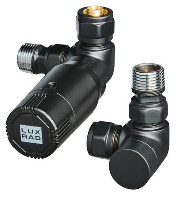 Luxrad Universal Axial Thermostatic Set, Matt Black 9005 MAT
