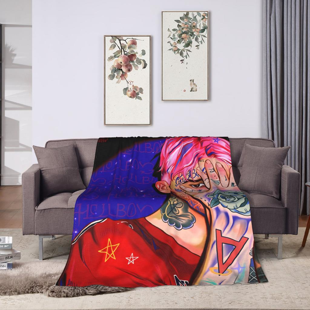 Lil Peep Love Warm Blanket American Rapper Travel Plush Bedding Throws Fluffy Couch Bed Flannel Bedspread Sofa Bed Cover