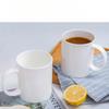 Pure White Cup Classic Simak Cup Color Glazed Ceramic Water Cup Household Coffee Cup Large Capacity Milk Cup