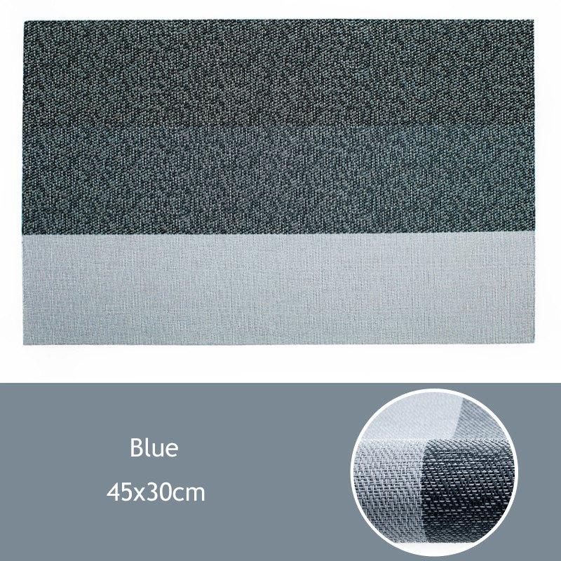 Pack of 4pcs Table Placemats Rectangle Table Mats Heat Insulated PVC Pad Dinner Table Mats 45x30cm