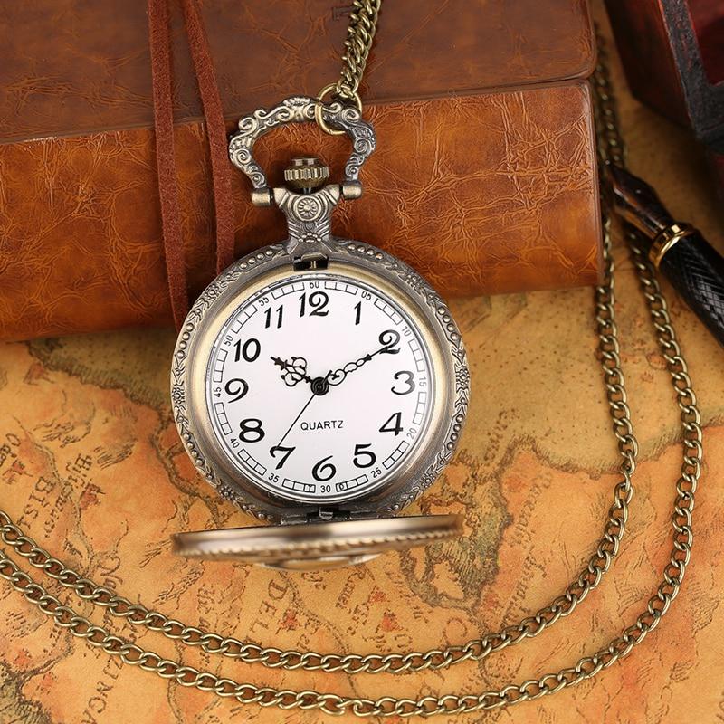 Men"s Anime Pocket Watch Women Necklace Chain Vintage Pendant Clock