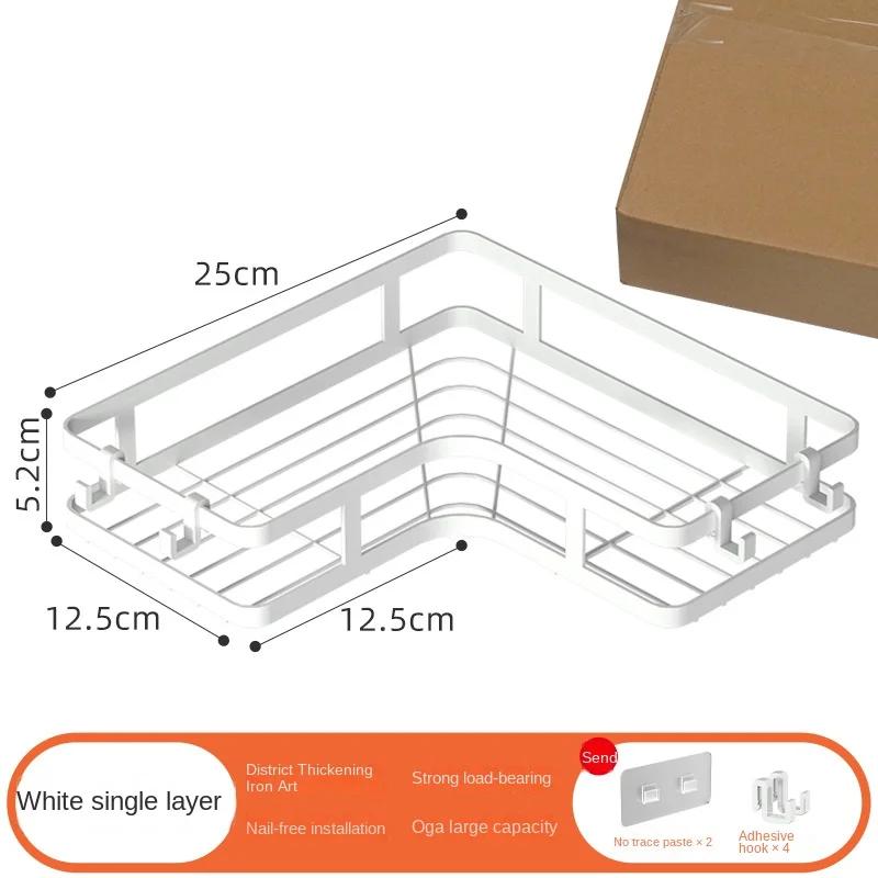 Półka łazienkowa bez gwoździ Półka narożna prysznicowa Aluminiowa półka na szampon Przechowywanie artykułów prysznicowych Akcesoria łazienkowe Półki łazienkowe