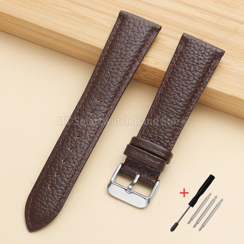 18mm 19mm 20mm 21mm 22mm Cowhide Leather Watch Strap for Seiko for Omega for Huawei Wristband Men Women Universal Sport Bracelet