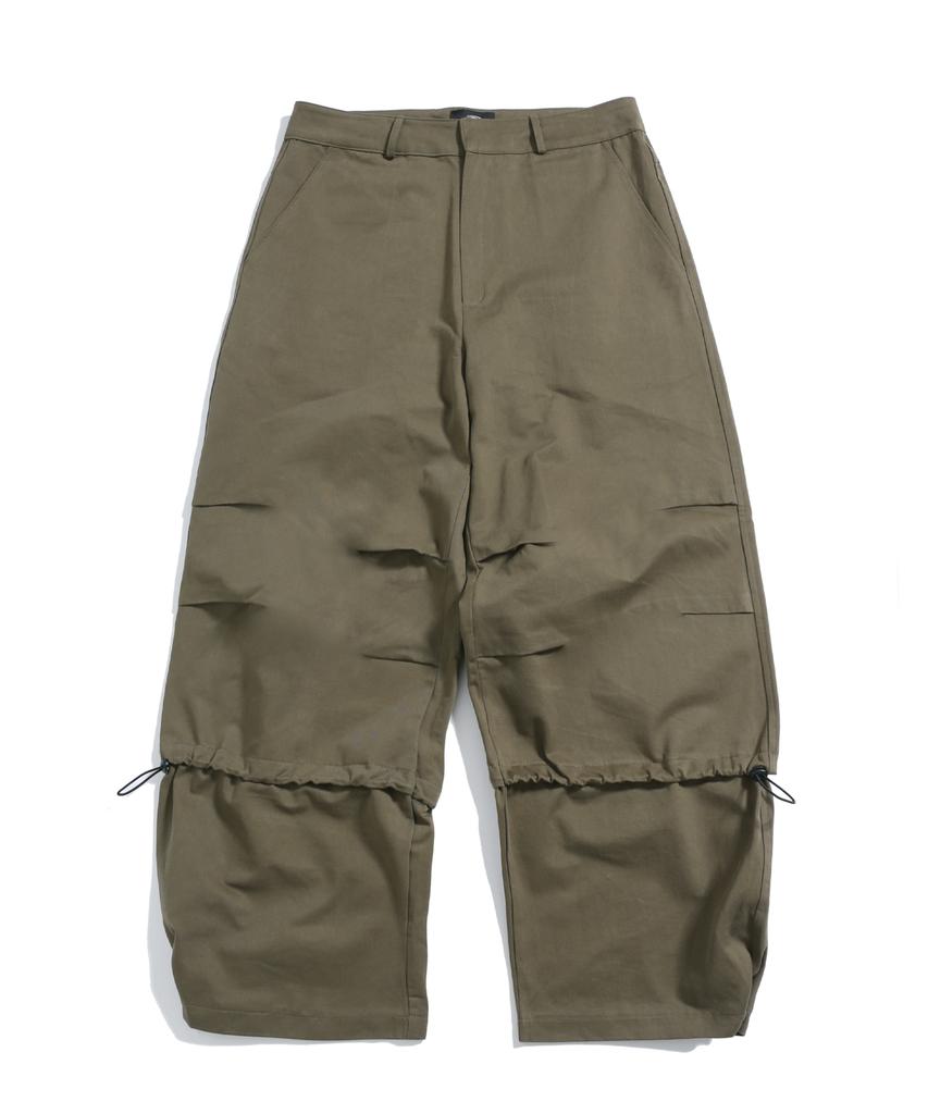 Bipitudiseuodeo Dual Tuck String Pants Khaki