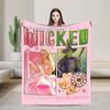 Wicked Changed For Good Movie Elphaba And Glinda Blanket Flannel Print Super Soft Throw Blankets for Home Bedroom Bedding Throws