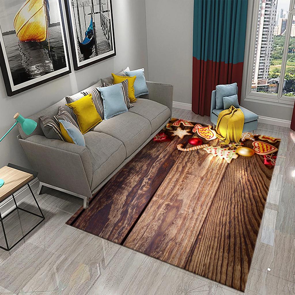 Christmas Cookies Carpet Gingerbread Man Rug Dessert Printed Rectangle Area Rugs Yoga Mats Bedroom Living Room Decor Door Mat