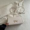 Korean Bow Crossbody Bag Solid Color Underarm Bag All Match Armpit Bag  Women