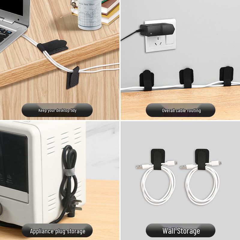3M Self-Adhesive Hook & Loop Cable Ties Organizer for Power Cords