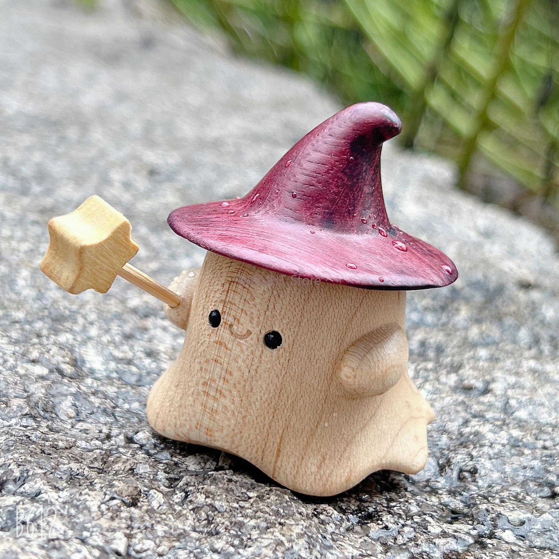 Ручная работа, деревянное украшение-эльф - Креативное резное украшение из массива дерева, милое украшение для дома, офиса, фигурки