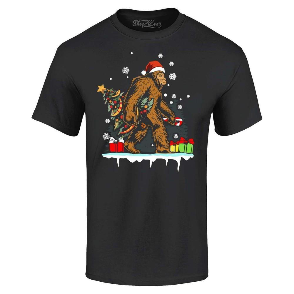 

Bigfoot Santa Christmas Toy Sack Sasquatch T-shirt Christmas Shirts M