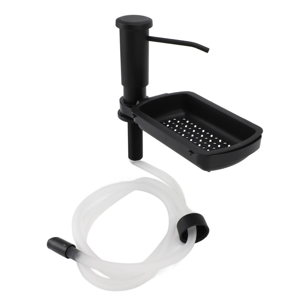 Dozownik mydła na blat zlewu kuchennego, pompka dozująca mydło do naczyń z silikonową rurką przedłużającą