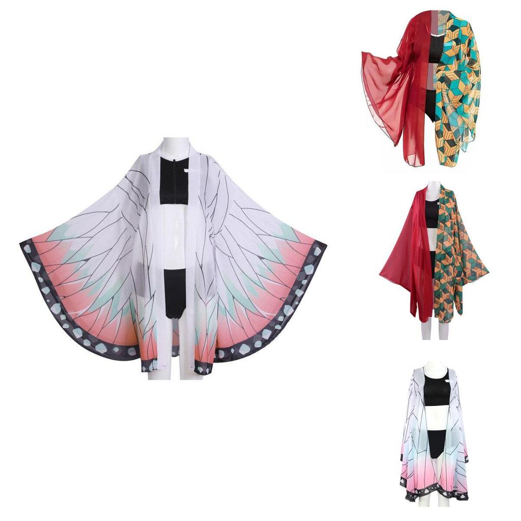 Adorable Conjunto de Bikini de Baño para Cosplay de Playa Demon Slayer Kimetsu No Yaiba con Shinobu Kocho