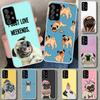 Cute Pug Dog Phone Case Cover For Samsung Galaxy A12 A22 A32 A52 A72 A02S A51 A50S A31 A20S A10S Note 20 Ultra 10 Plus Galaxy A5