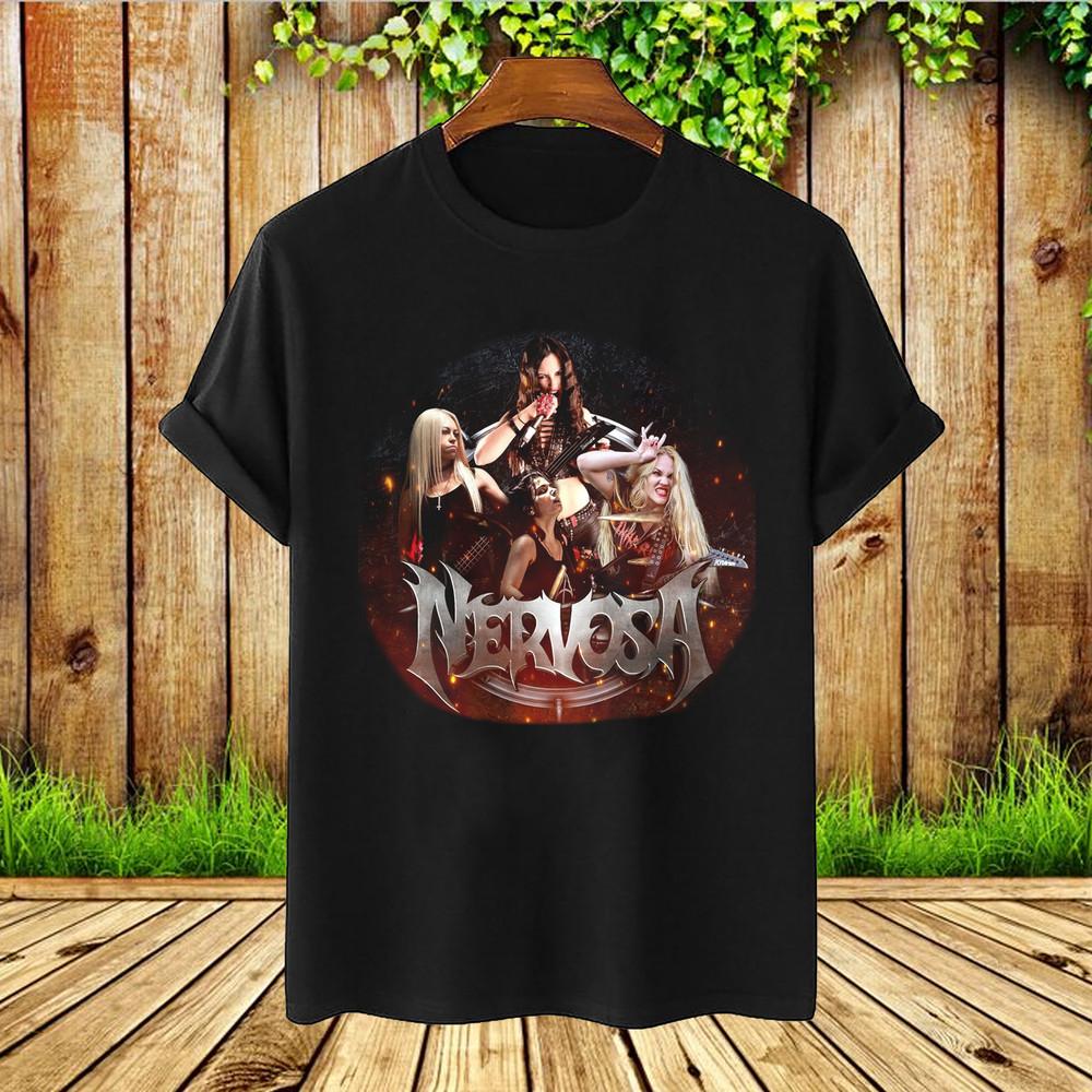 NEW NERVOSA Band Short Sleeve For Men Women Black All Size Gift Shirt AC1881 Unisex T-Shirt