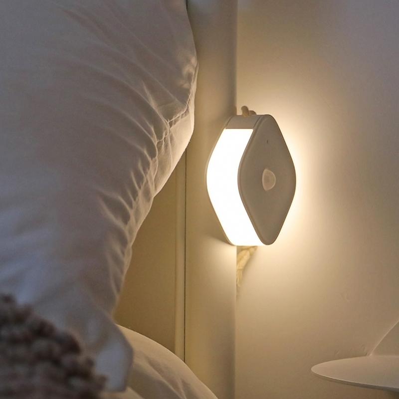 Led Lights With Motion Sensor Automatic Sensing Bedside Bedroom Lamps Rechargeable Led Lamp For Home