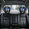 2PCS Funny Cartoon Eyes Headrest Covers, Car Front Seat Head Rest Decor Pillow for SUV Truck MPV RV, Auto Interior Accessories