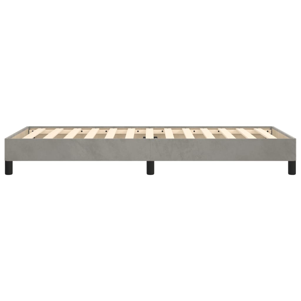 Bed Frame without Mattress Light Grey 90 x 190 cm Velvet