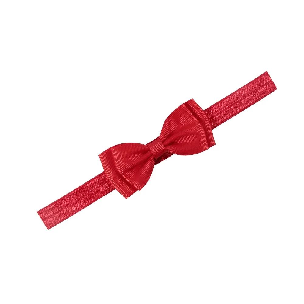 New 1PCS 8*4cm Double Layer Bows Baby Girls Hairband Grosgain Ribbon Bow Headband Toddler Kids Hair Accessories Photo Props