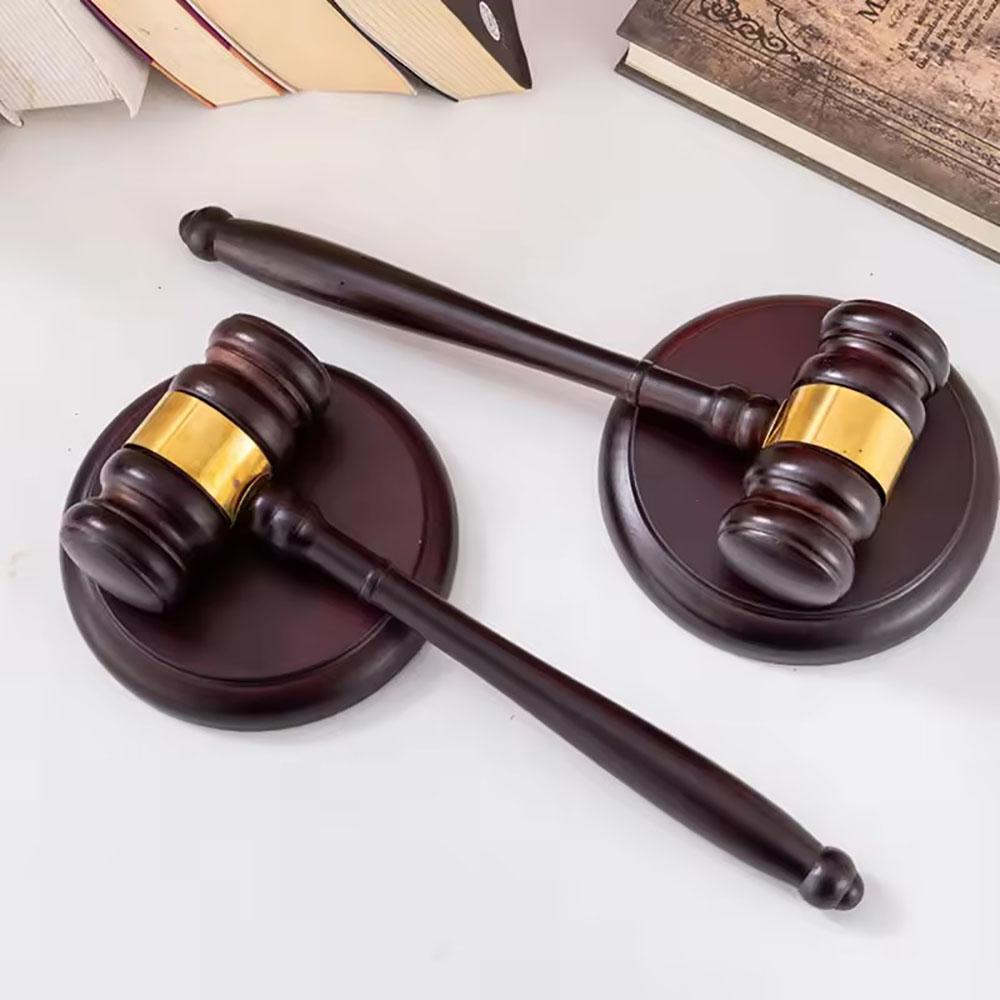 Delicate Wood Gavel Handmade Wooden Auction Hammer Wood Gavel And Sound Block For Lawyer Judge Auctioneer Auction Sale Decor