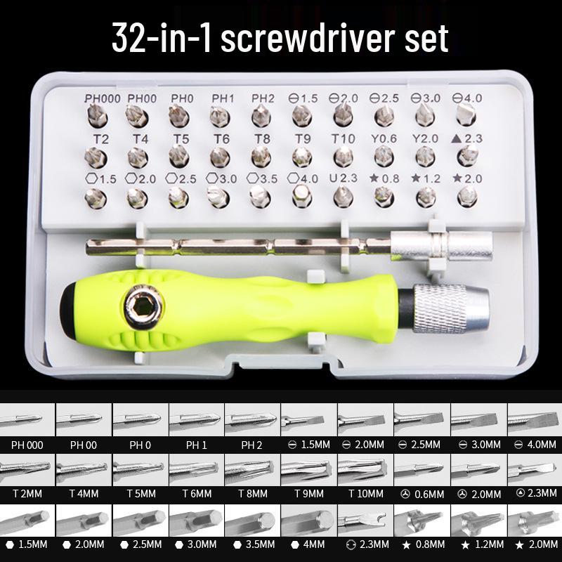 Multi-Function Small Screwdriver Set: Phillips, Torx, Triangle, Slotted, Double-Ended