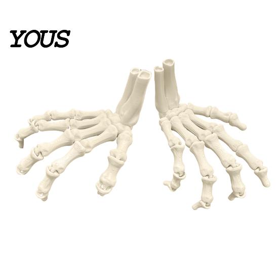 Creative Holiday Atmosphere Decor Halloween Skeleton Hands, 3D Printed Hand Bones Model, Realistic Artistic Horror Room Decorations Spooky Bone