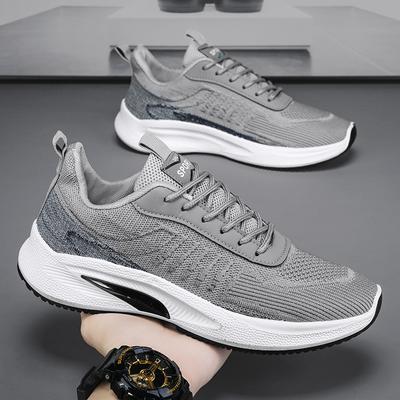 Чоловіче взуття осінь 2025 нове дихаюче з повсякденним збільшенням кросівки для бігу молодіжне сітчасте спортивне модне взуття