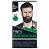 Cor de Barba Nisha Para Homens Preto Original Cobertura 100% Gris Não Escorre Fórmula Vegana 120g Kit Completo Ação Rápida