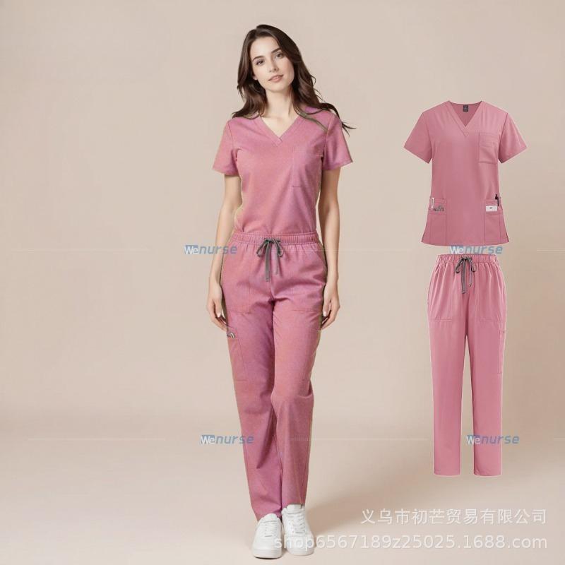 Stretch Hand-washing Clothes, Short-sleeved Surgical Gowns, Nurses, Doctors, Overalls, Pet Hospital, Short-sleeved Suits