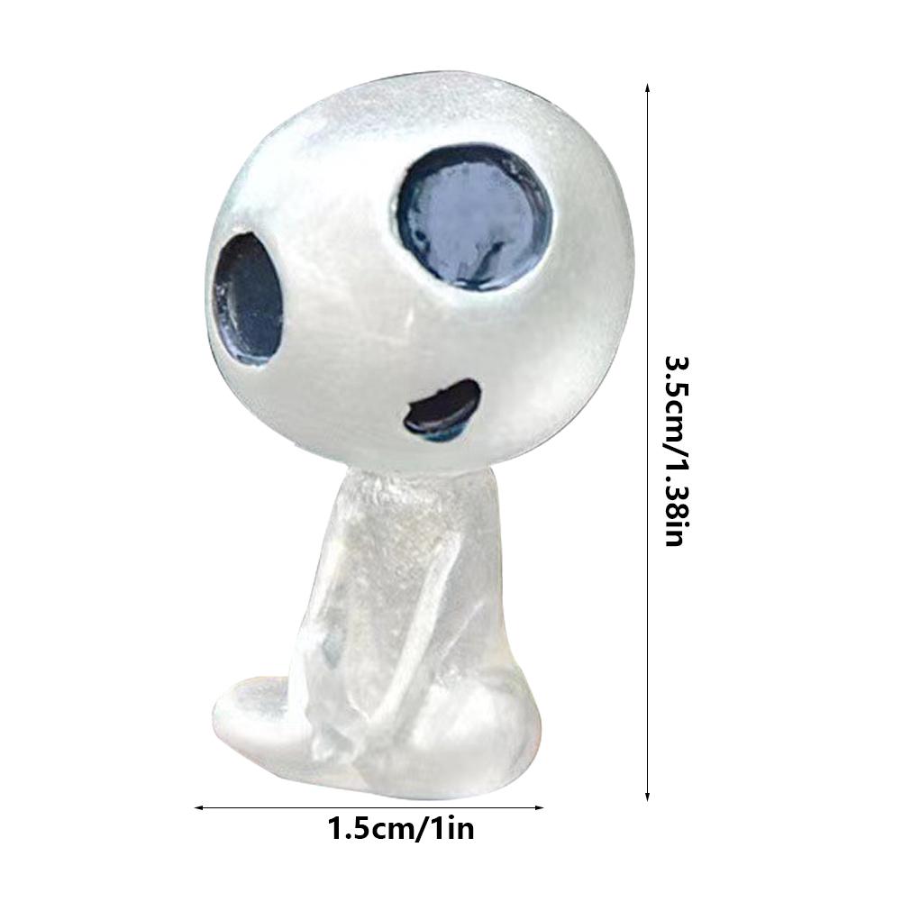 20Pcs Luminous Elves Mini Figurines Fish Tank Decor Kodama Glow In The Dark Figures Garden Micro Flower Potted Landscape Ornamen